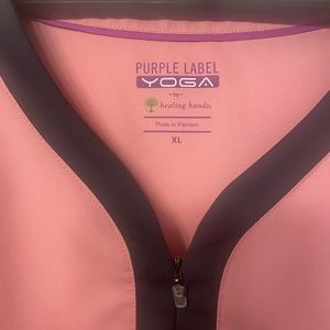 Healing hands purple label yoga scrub top